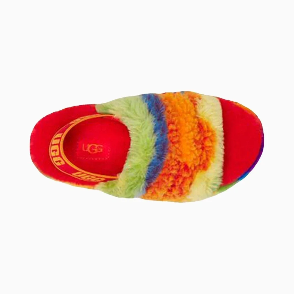 UGG Fluff Yeah Cali Collage 1119840K-RSTR Sandal Girls US 4K Multi Slide HAM622